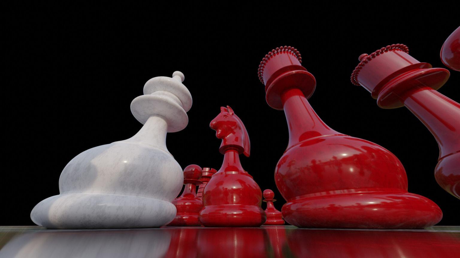 Chess Set - Looking Up